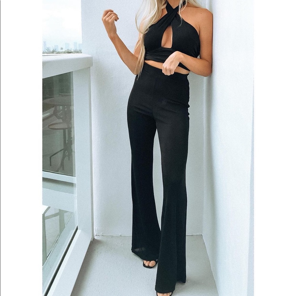 Black Boutique Two Piece Set w/ Stretch Size 4, EUC
